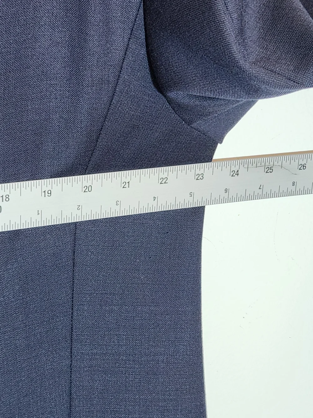 Lauren Ralph Lauren Navy 100% Wool Two Button Sport Coat Blazer Size 44L Flaw